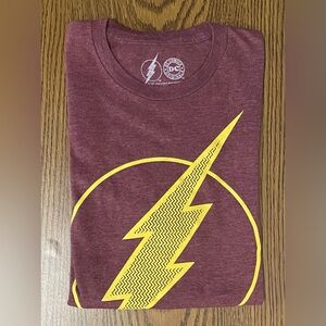 DC Maroon Flash Logo Tee